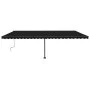 Manual retractable awning with anthracite gray LED light 600x300 cm by , Awnings - Ref: Foro24-3069804, Price: 683,40 €, Disc...
