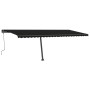 Toldo retráctil manual con luz LED gris antracita 600x300 cm de , Toldos - Ref: Foro24-3069804, Precio: 626,19 €, Descuento: %