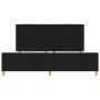Estructura de cama con cabecera Negro 200 x 200 cm tela