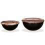 Set aus 2 schalenförmigen Couchtischen aus schwarzem Recyclingholz von , Couchtisch - Ref: Foro24-245257, Preis: 140,95 €, Ra...