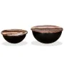 Set of 2 black recycled wood bowl-shaped coffee tables by , Coffee table - Ref: Foro24-245257, Price: 146,19 €, Discount: %