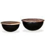 Set of 2 black recycled wood bowl-shaped coffee tables by , Coffee table - Ref: Foro24-245257, Price: 146,19 €, Discount: %