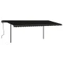 Manual retractable awning with anthracite gray LED light 6x3.5 m by , Awnings - Ref: Foro24-3070284, Price: 741,71 €, Discoun...
