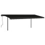 Manuell ausfahrbare Markise mit anthrazitgrauem LED-Licht 6x3,5 m von , Markisen - Ref: Foro24-3070284, Preis: 742,77 €, Raba...