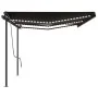 Manual retractable awning with anthracite gray LED light 6x3.5 m by , Awnings - Ref: Foro24-3070284, Price: 741,71 €, Discoun...
