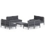 Gartenmöbel 9-teilig mit anthrazitfarbenen Kiefernholzkissen von , Gartensets - Ref: Foro24-3096048, Preis: 693,02 €, Rabatt: %