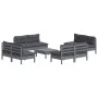 Garden furniture 9 pieces with anthracite pine wood cushions by , Garden sets - Ref: Foro24-3096048, Price: 683,32 €, Discoun...