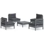 Gartenmöbel 5-teilig mit anthrazitfarbenen Kiefernholzkissen von , Gartensets - Ref: Foro24-3096036, Preis: 394,97 €, Rabatt: %