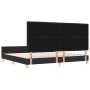 Estructura de cama con cabecera Negro 200 x 200 cm tela