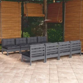 Garden furniture set 9 pieces and cushions solid pine wood by , Garden sets - Ref: Foro24-3096144, Price: 757,77 €, Discount: %