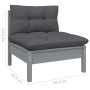 Gartenmöbel 8-teilig mit anthrazitfarbenen Kiefernholzkissen von , Gartensets - Ref: Foro24-3096138, Preis: 642,59 €, Rabatt: %