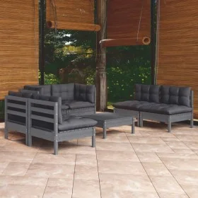 Garden furniture set 7 pieces and cushions solid pine wood by , Garden sets - Ref: Foro24-3096216, Price: 591,18 €, Discount: %