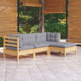 Garden furniture set 4 pieces and pine wood cushions by , Garden sets - Ref: Foro24-3096345, Price: 295,80 €, Discount: %
