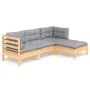 Juego de muebles de jardín 4 pzas y cojines madera de pino de , Conjuntos de jardín - Ref: Foro24-3096345, Precio: 295,77 €, ...