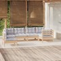 Gartenmöbel-Set 6-teilig und Kissen aus Kiefernholz von , Gartensets - Ref: Foro24-3096417, Preis: 494,62 €, Rabatt: %