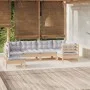 Juego de muebles de jardín 6 pzas y cojines madera de pino de , Conjuntos de jardín - Ref: Foro24-3096417, Precio: 473,72 €, ...