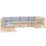 Juego de muebles de jardín 6 pzas y cojines madera de pino de , Conjuntos de jardín - Ref: Foro24-3096417, Precio: 473,72 €, ...