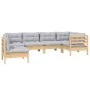 Garden furniture set 6 pieces and pine wood cushions by , Garden sets - Ref: Foro24-3096417, Price: 494,62 €, Discount: %