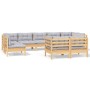 Gartenmöbel-Set 9-teilig und Kissen aus massivem Kiefernholz von , Gartensets - Ref: Foro24-3096525, Preis: 731,82 €, Rabatt: %
