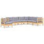 Gartenmöbel-Set 7-teilig und Kissen aus massivem Kiefernholz von , Gartensets - Ref: Foro24-3096718, Preis: 534,84 €, Rabatt: %