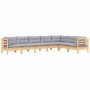 Gartenmöbel-Set 7-teilig und Kissen aus massivem Kiefernholz von , Gartensets - Ref: Foro24-3096694, Preis: 534,84 €, Rabatt: %