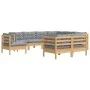 Garden furniture set 9 pieces and cushions solid pine wood by , Garden sets - Ref: Foro24-3096766, Price: 733,37 €, Discount: %