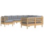 Gartenmöbel-Set 9-teilig und Kissen aus massivem Kiefernholz von , Gartensets - Ref: Foro24-3096766, Preis: 731,82 €, Rabatt: %
