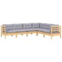 Gartenmöbel-Set 6-teilig und Kissen aus massivem Kiefernholz von , Gartensets - Ref: Foro24-3096682, Preis: 494,62 €, Rabatt: %