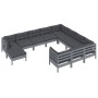 Gartenmöbel 11-teilig und Kissen aus grauem Kiefernholz von , Gartensets - Ref: Foro24-3097045, Preis: 909,69 €, Rabatt: %