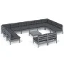 Muebles de jardín 13 pzas y cojines gris madera maciza de pino de , Conjuntos de jardín - Ref: Foro24-3097231, Precio: 995,60...