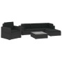 Set muebles de jardín 6 piezas y cojines ratán sintético negro de vidaXL, Conjuntos de jardín - Ref: Foro24-46754, Precio: 63...
