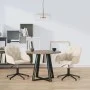 Sillas de comedor giratorias 2 uds terciopelo crema de , Sillas de comedor - Ref: Foro24-3103386, Precio: 180,51 €, Descuento: %