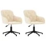 Sillas de comedor giratorias 2 uds terciopelo crema de , Sillas de comedor - Ref: Foro24-3103386, Precio: 180,51 €, Descuento: %