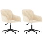 Swivel dining chairs 2 pcs cream velvet by , dining chairs - Ref: Foro24-3103386, Price: 184,05 €, Discount: %