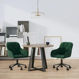 Swivel dining chairs 2 units dark green velvet by , dining chairs - Ref: Foro24-3103423, Price: 173,26 €, Discount: %