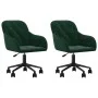 Drehbare Esszimmerstühle, 2 Einheiten, dunkelgrüner Samt von , Essstühle - Ref: Foro24-3103423, Preis: 173,26 €, Rabatt: %