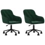 Drehbare Esszimmerstühle, 2 Einheiten, dunkelgrüner Samt von , Essstühle - Ref: Foro24-3103423, Preis: 176,48 €, Rabatt: %