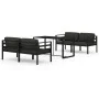 Garden furniture set 5 pieces and anthracite gray aluminum cushions by , Garden sets - Ref: Foro24-3115924, Price: 712,25 €, ...