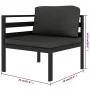 Garden furniture set 5 pieces and anthracite gray aluminum cushions by , Garden sets - Ref: Foro24-3115924, Price: 712,25 €, ...