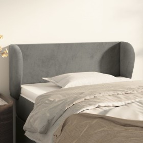 Hellgraues Samtkopfteil 103x23x78/88 cm von , Kopf- und Fußteile - Ref: Foro24-3116906, Preis: 47,48 €, Rabatt: %