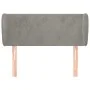 Hellgraues Samtkopfteil 103x23x78/88 cm von , Kopf- und Fußteile - Ref: Foro24-3116906, Preis: 48,74 €, Rabatt: %
