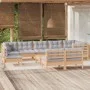 Garden furniture set 10 pieces and cushions solid pine wood by , Garden sets - Ref: Foro24-3096483, Price: 779,75 €, Discount: %