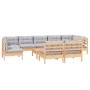 Garden furniture set 10 pieces and cushions solid pine wood by , Garden sets - Ref: Foro24-3096483, Price: 779,75 €, Discount: %