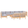 Juego de muebles de jardín 10 pzas y cojines madera maciza pino de , Conjuntos de jardín - Ref: Foro24-3096483, Precio: 767,0...