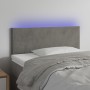 Hellgraues Samtkopfteil mit LED 100x5x78/88 cm von , Kopf- und Fußteile - Ref: Foro24-3121374, Preis: 37,82 €, Rabatt: %