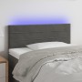 Dunkelgraues Samtkopfteil mit LED 100x5x78/88 cm von , Kopf- und Fußteile - Ref: Foro24-3121795, Preis: 40,11 €, Rabatt: %