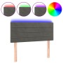 Dark gray velvet headboard with LED 100x5x78/88 cm by , Headboards and footboards - Ref: Foro24-3121795, Price: 40,28 €, Disc...