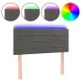 Dark gray velvet headboard with LED 100x5x78/88 cm by , Headboards and footboards - Ref: Foro24-3121795, Price: 41,50 €, Disc...