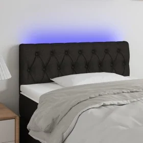 Black fabric headboard with LED 100x7x78/88 cm by , Headboards and footboards - Ref: Foro24-3121940, Price: 45,16 €, Discount: %