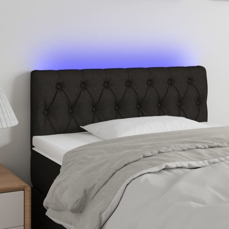 Kopfteil aus schwarzem Stoff mit LED 100x7x78/88 cm von , Kopf- und Fußteile - Ref: Foro24-3121940, Preis: 44,44 €, Rabatt: %